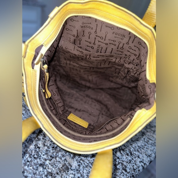 Yellow Leather Tote Bag - Picture 5 of 5